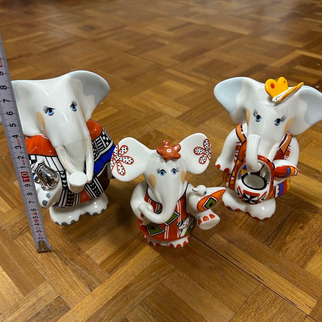 Villeroy&Boch　ビレロイボッホ　置物　象　インテリア　3体セット