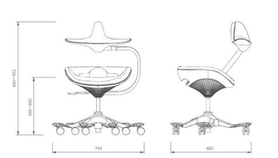 【美品✨️】ウリドル iPole7 姿勢矯正チェア オレンジ