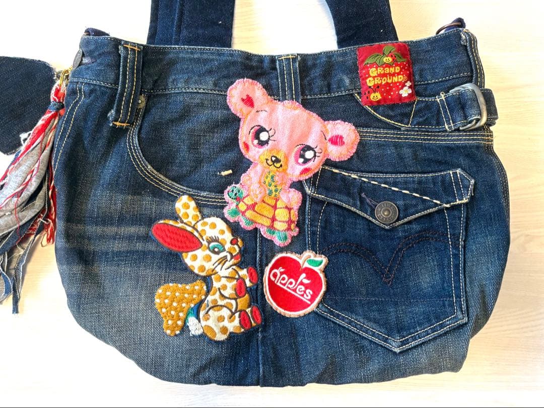 デニムリメイクトートバッグ