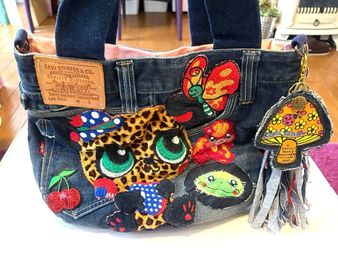 デニムリメイクトートバッグ
