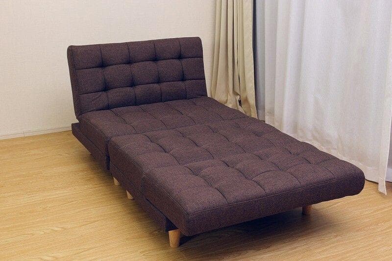 再入荷 3way　2分割ソファベッド　ブラック（ＰＶＣ)