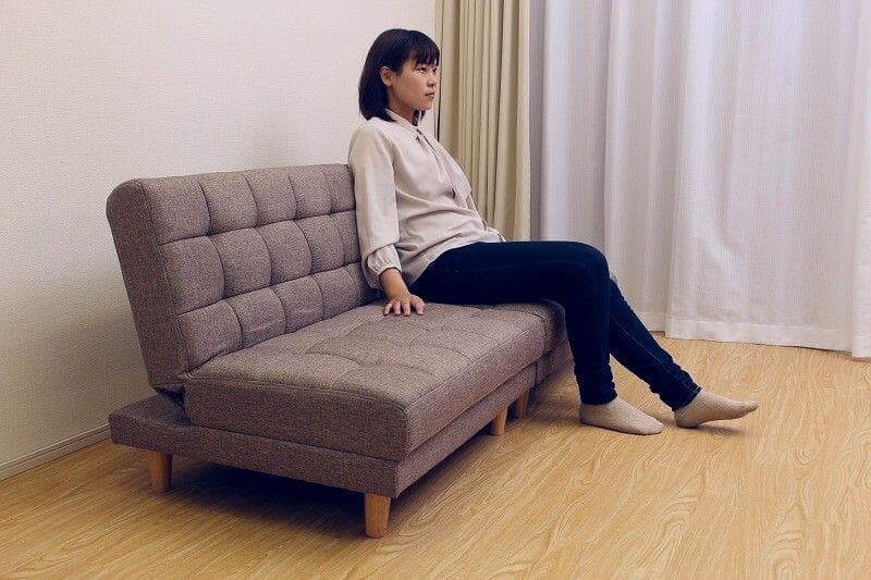 再入荷 3way　2分割ソファベッド　ブラック（ＰＶＣ)