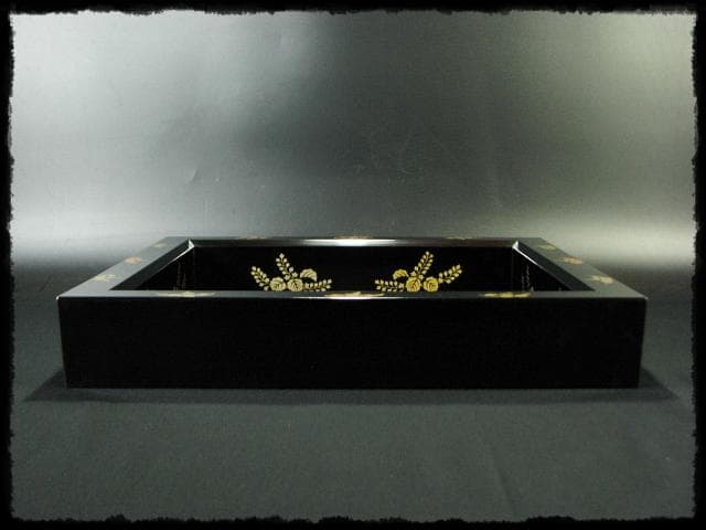 踊桐 金蒔絵 北浜 宗真 輪島塗 炉縁 茶道具 f151