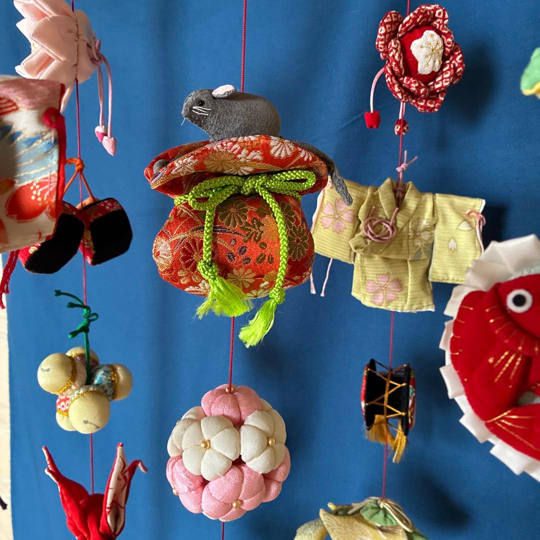 ちりめん細工　お雛様吊るし飾り　ひな祭り　雛飾伝統の吊るし飾り　雛人形　お雛様