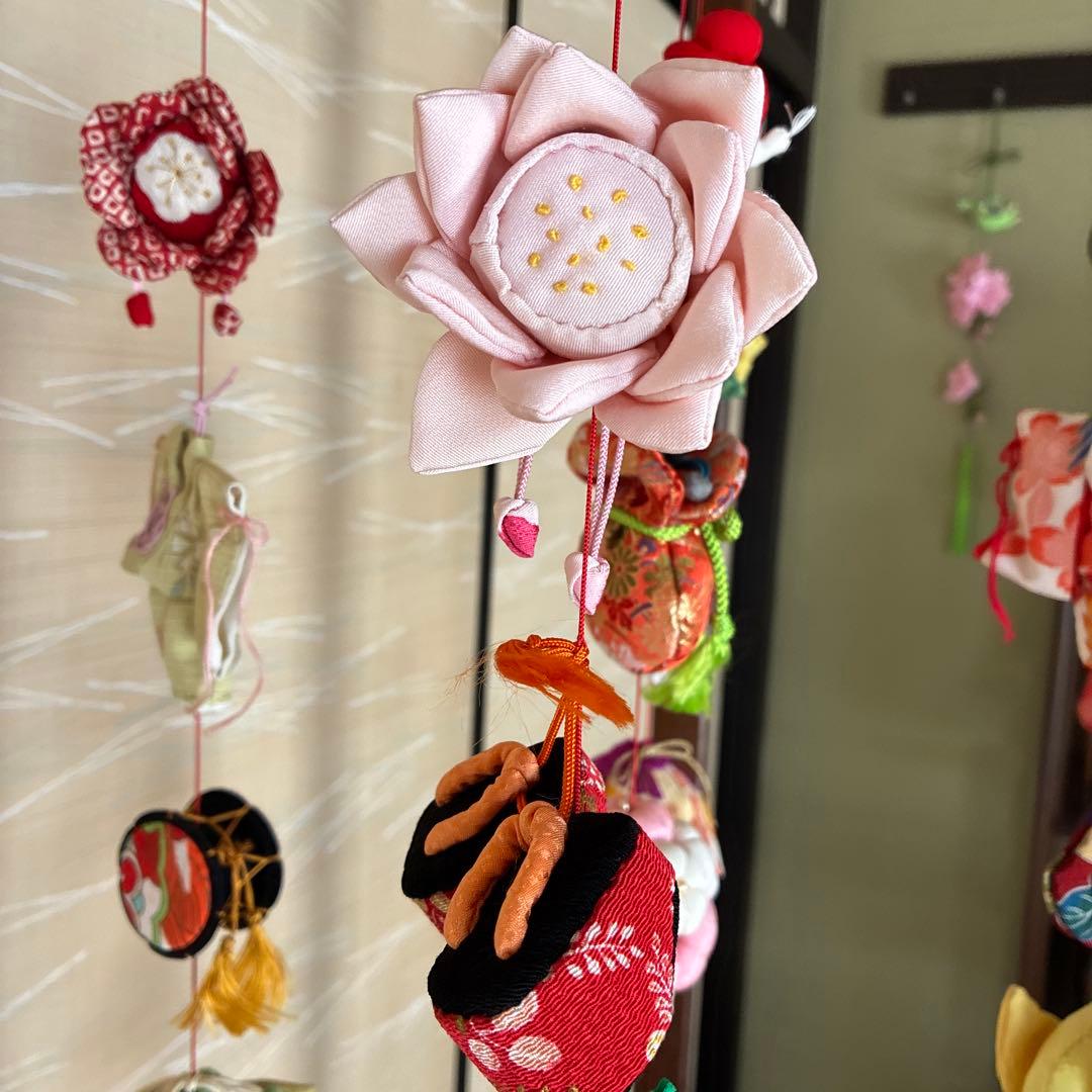 ちりめん細工　お雛様吊るし飾り　ひな祭り　雛飾伝統の吊るし飾り　雛人形　お雛様