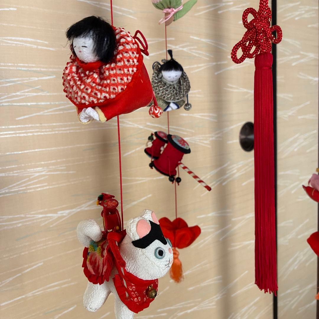 ちりめん細工　お雛様吊るし飾り　ひな祭り　雛飾伝統の吊るし飾り　雛人形　お雛様