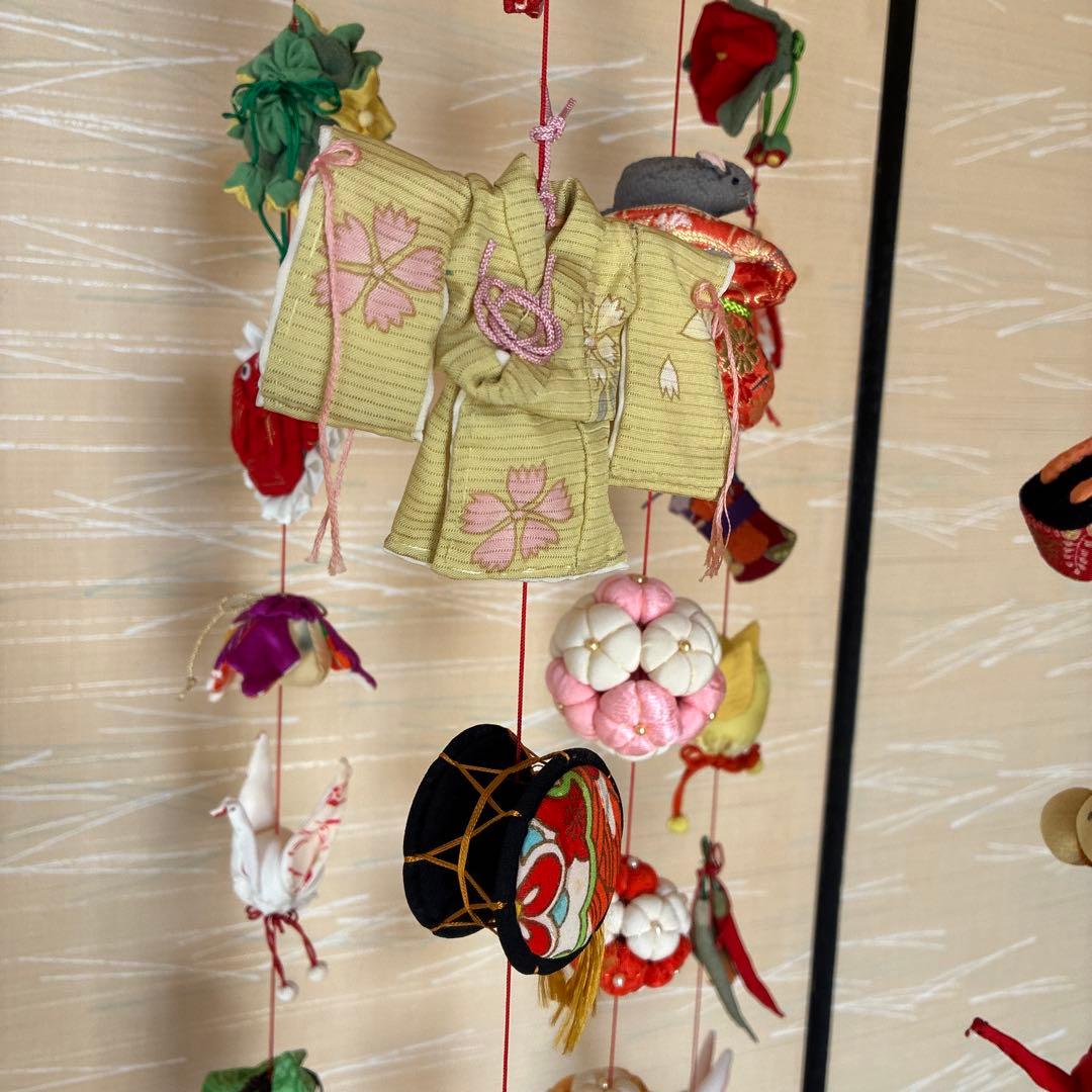 ちりめん細工　お雛様吊るし飾り　ひな祭り　雛飾伝統の吊るし飾り　雛人形　お雛様