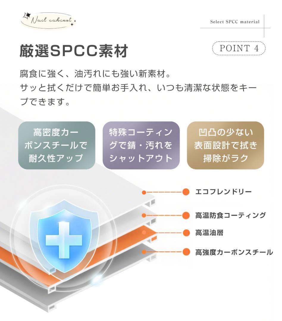 超人気！食器棚 キッチンカウンター スリム キッチン収納 60cm White