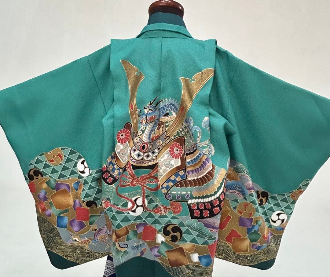 七五三3歳　羽織・羽織紐・着物・長襦袢・袴・帯・懐剣・ 肩上げ済み