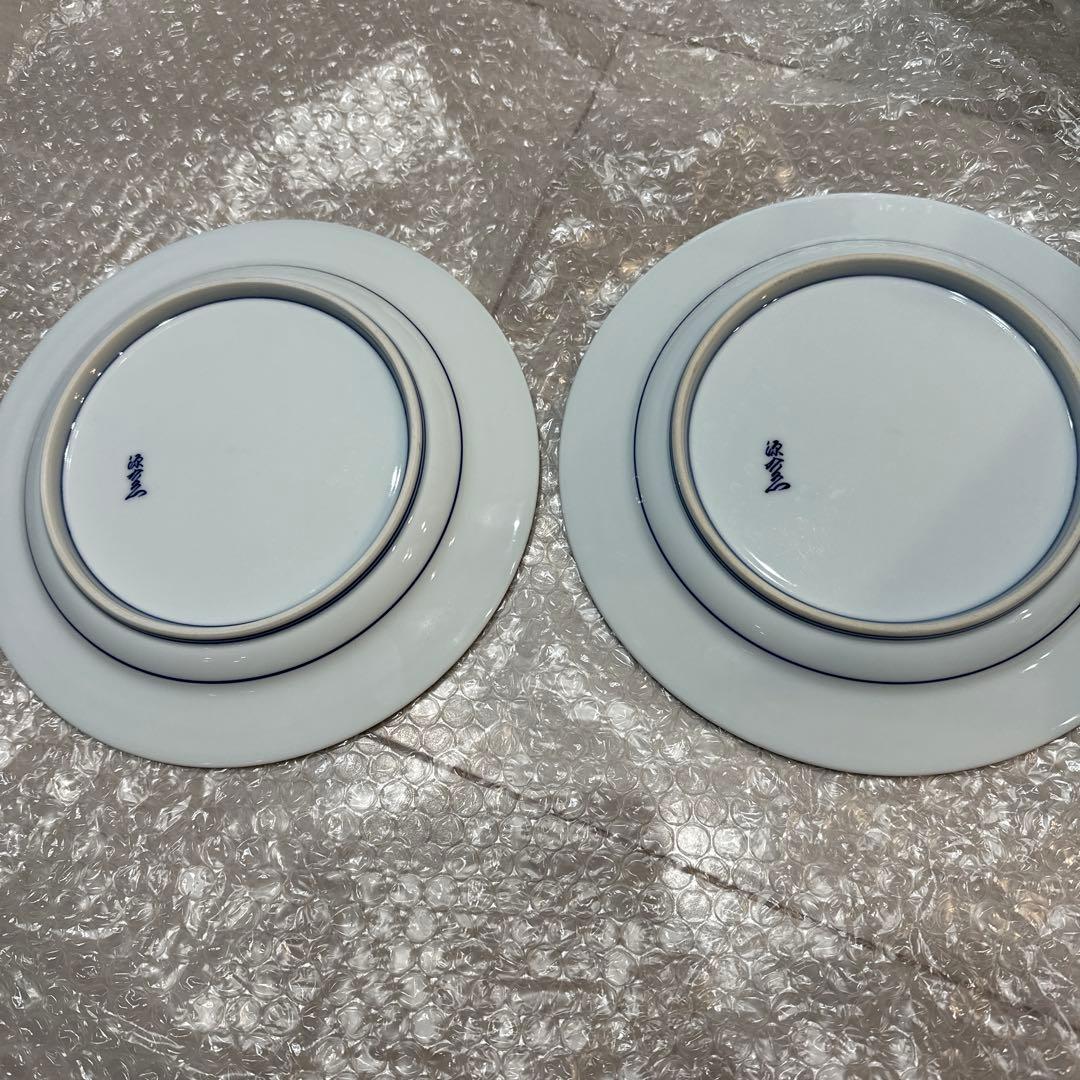 源右衛門　イズニク手　陶磁器皿2枚セット 木箱入り