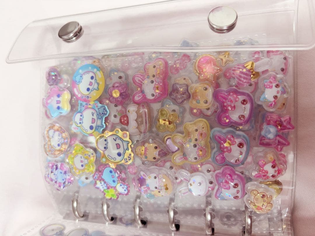 透明シール帳＆ボンボンドロップシール、おはじきシール、タイルシールセット