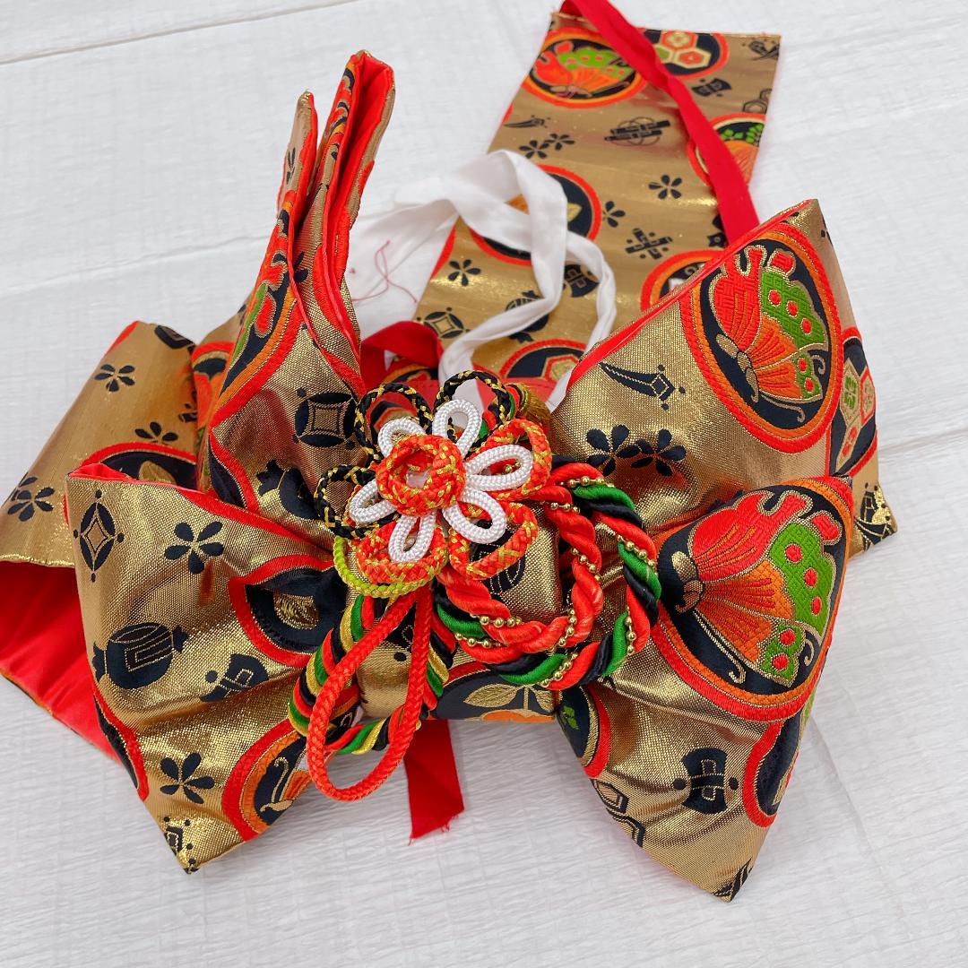 Ｙ★3464★ 女の子 七五三 飾り帯　はこせこセット 草履 女児 帯