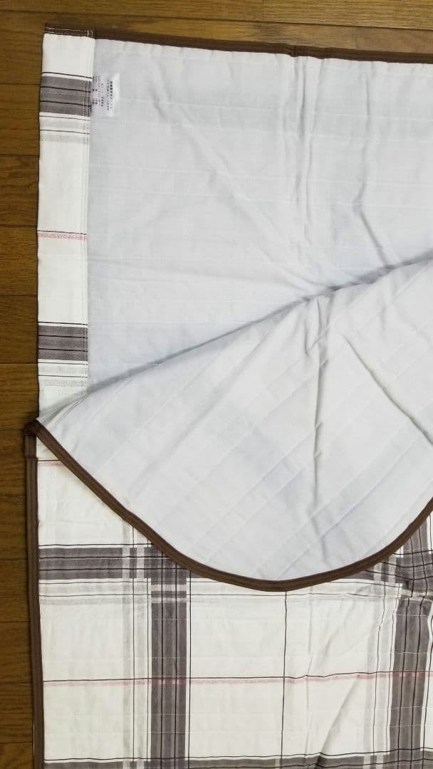 ベッドスプレッド、ベッドカバー、ベッド上掛、180×270、格子柄、ブリヂストン
