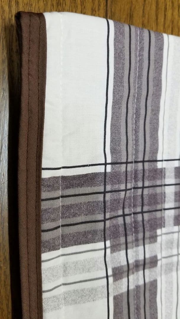 ベッドスプレッド、ベッドカバー、ベッド上掛、180×270、格子柄、ブリヂストン