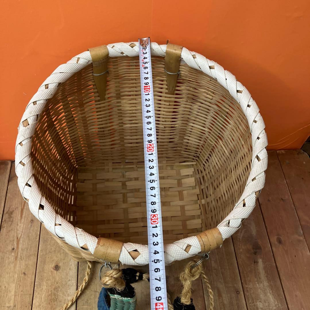 竹籠 背負い籠 竹細工 収穫カゴ 竹カゴ 古道具 昭和レトロ アンティーク ヴィ