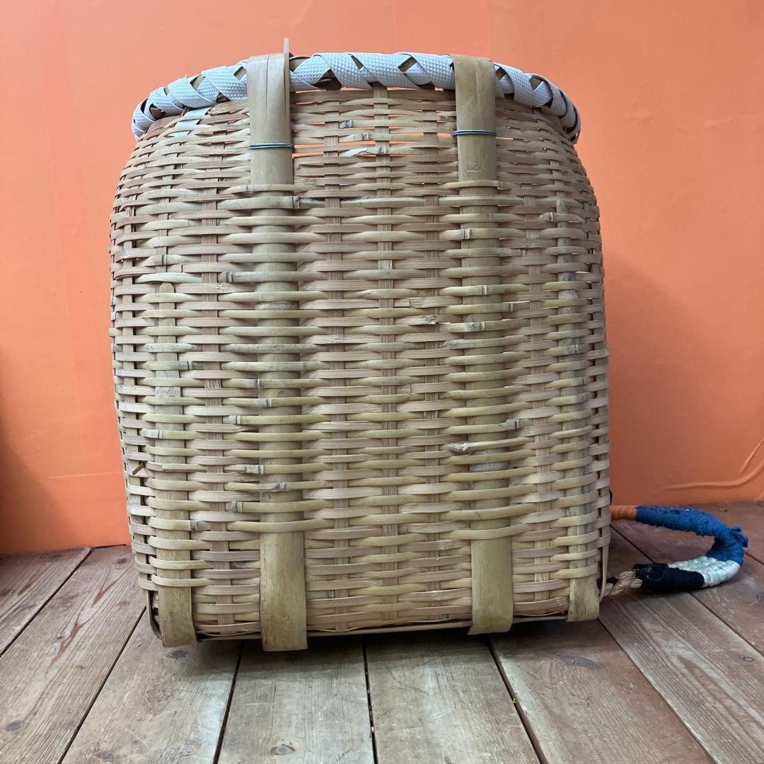 竹籠 背負い籠 竹細工 収穫カゴ 竹カゴ 古道具 昭和レトロ アンティーク ヴィ