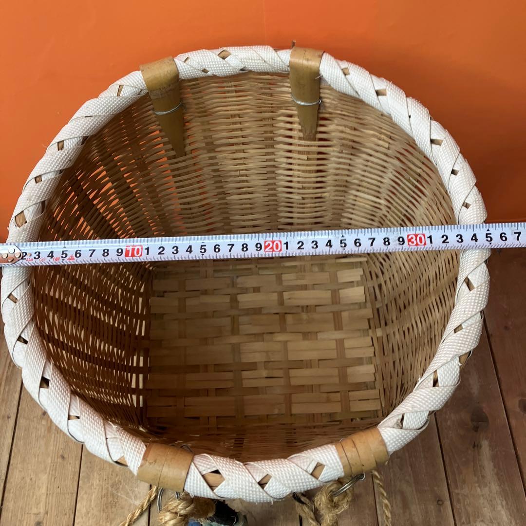 竹籠 背負い籠 竹細工 収穫カゴ 竹カゴ 古道具 昭和レトロ アンティーク ヴィ