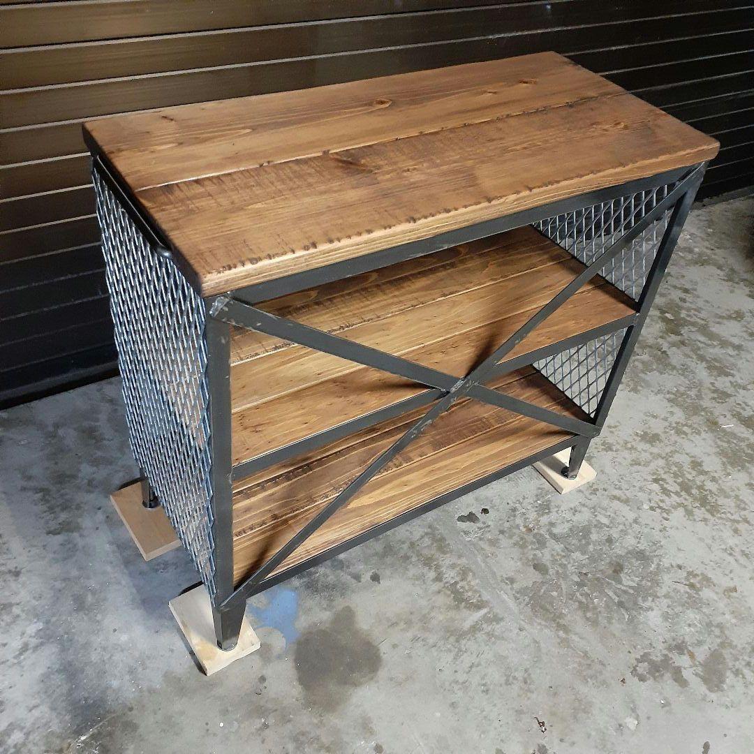 アイアン　シェルフ　ラック　インダストリアル　オープンラック　足場板　男前　棚