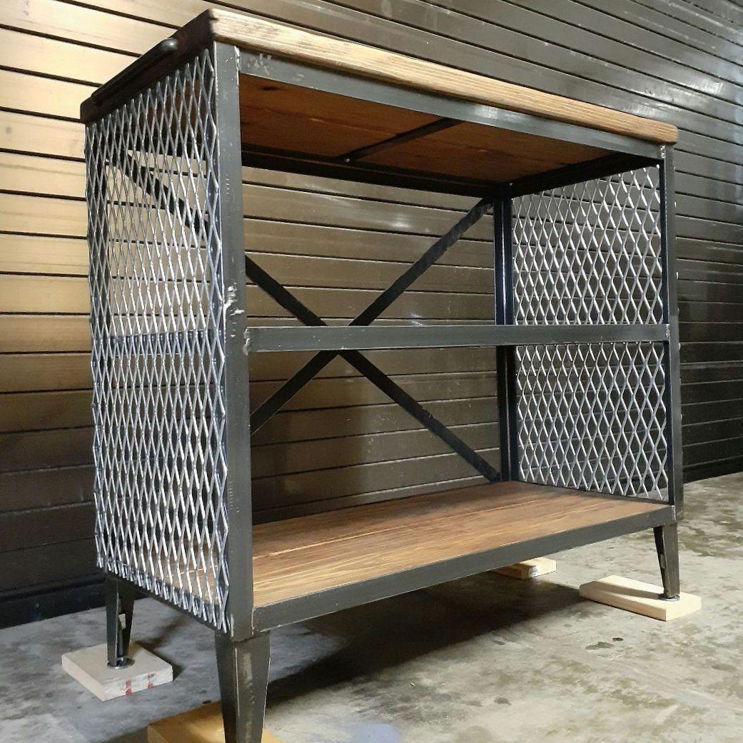 アイアン　シェルフ　ラック　インダストリアル　オープンラック　足場板　男前　棚