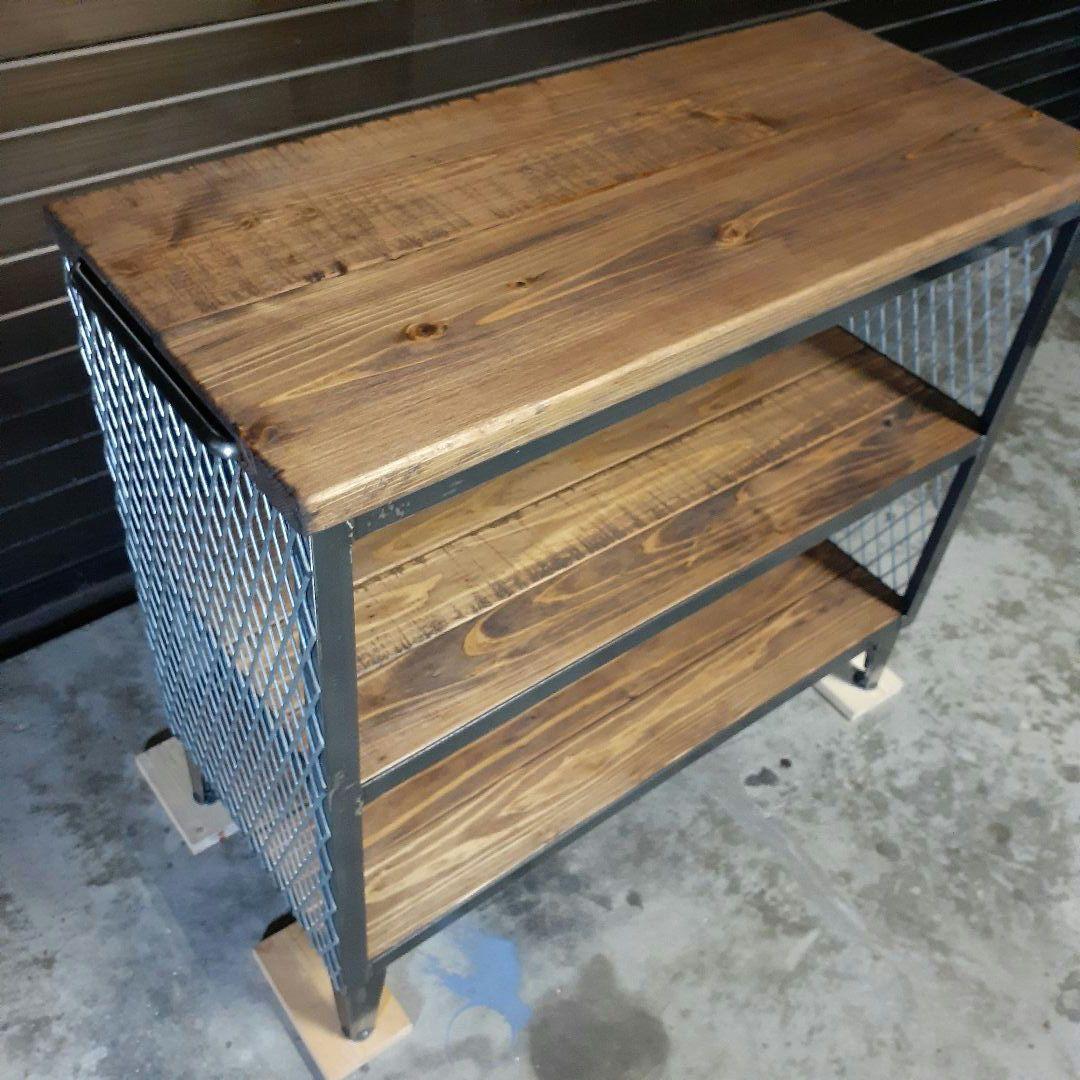 アイアン　シェルフ　ラック　インダストリアル　オープンラック　足場板　男前　棚