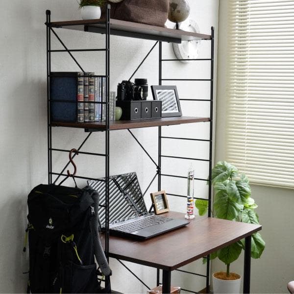 《新品・送料無料》Wラダー 梯子型 パソコンデスク 幅83.5cm デスク