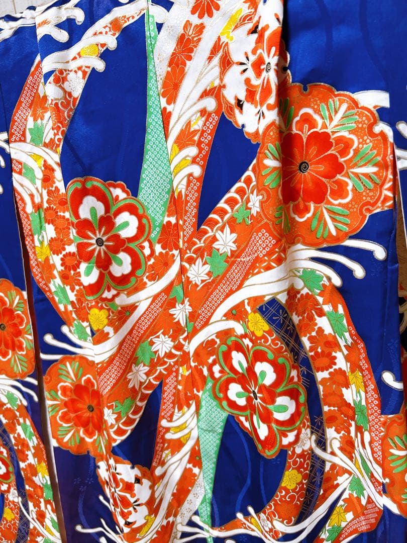 華やかレトロ着物♡七五三　7歳　女の子　フルセット　一式　アンティーク