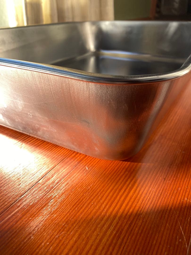 染色道具：ステンレスバット約49cm☓33cm☓深8cm☓【２枚セット】