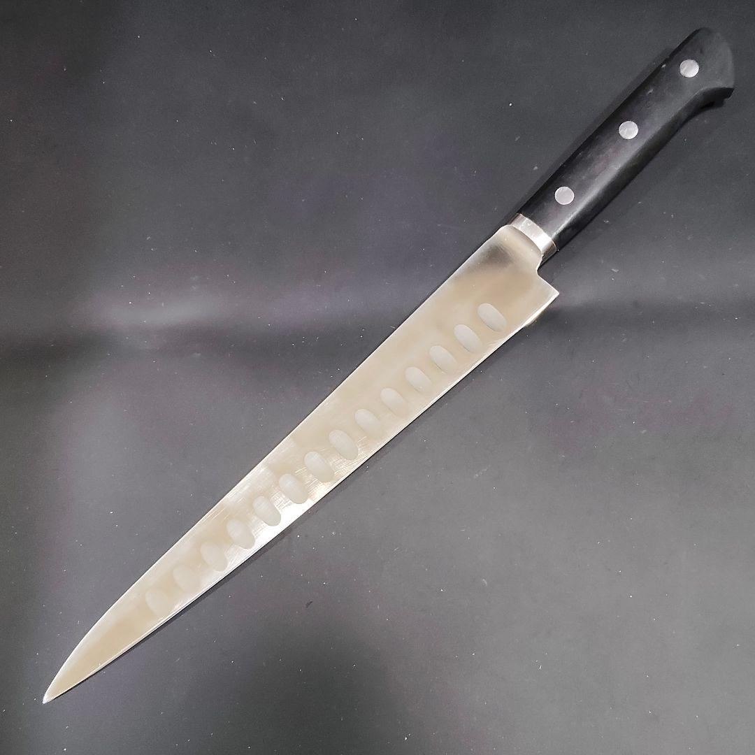 正広作 筋引き MV鋼 本焼 サーモン 270mm 牛刀 両刃 研ぎ済み