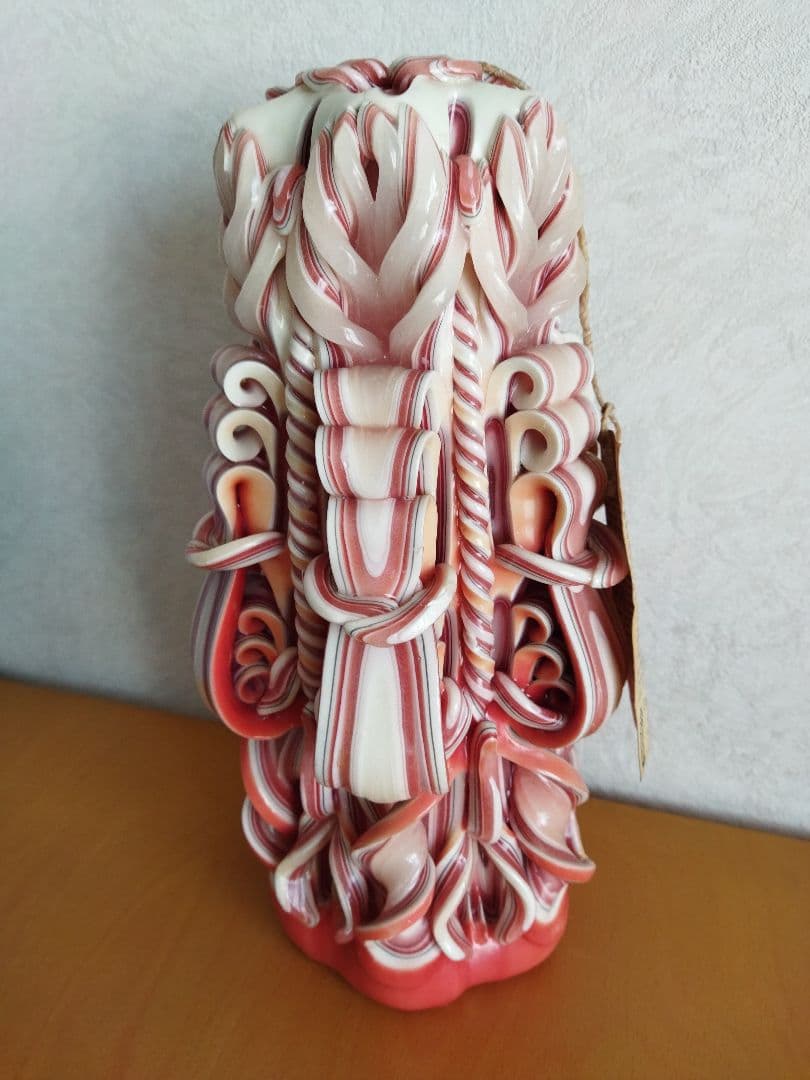 ハワイアンキャンドル 赤と白 スタンド付き