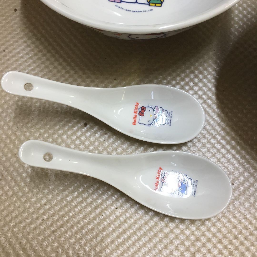 0742 ハローキティ Hello Kitty ラーメン どんぶり レンゲ 2客 - メルカリ
