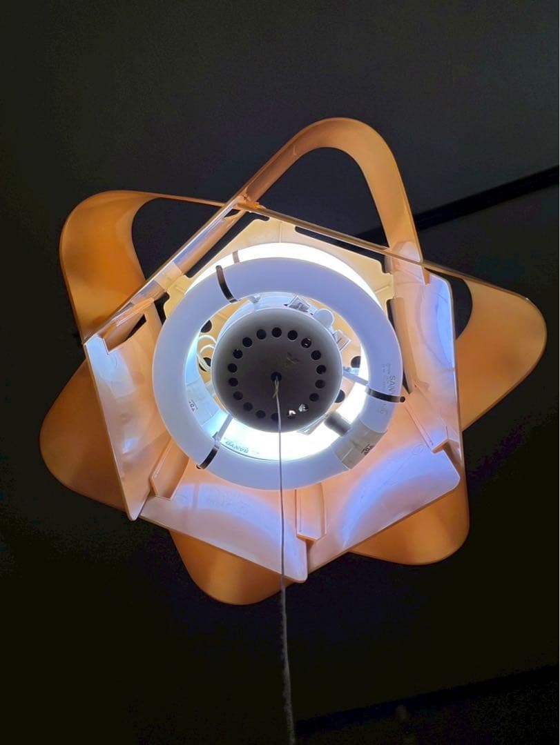 お花型 昭和レトロ レトロポップ 天井照明 ペンダントライト インテリア 当時物