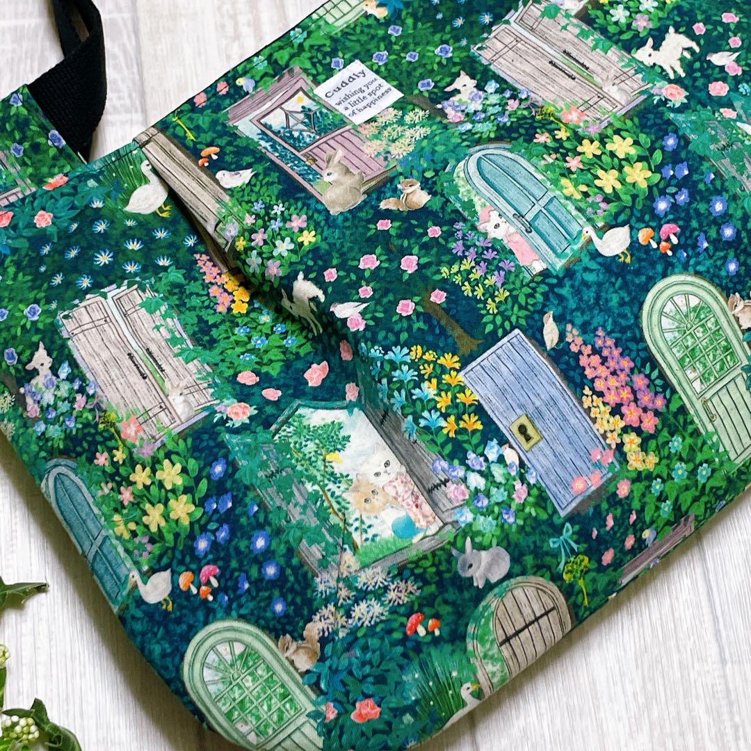 【再販】　グラニートートバッグ　ユキエモン　シークレットガーデン（ネイビー）