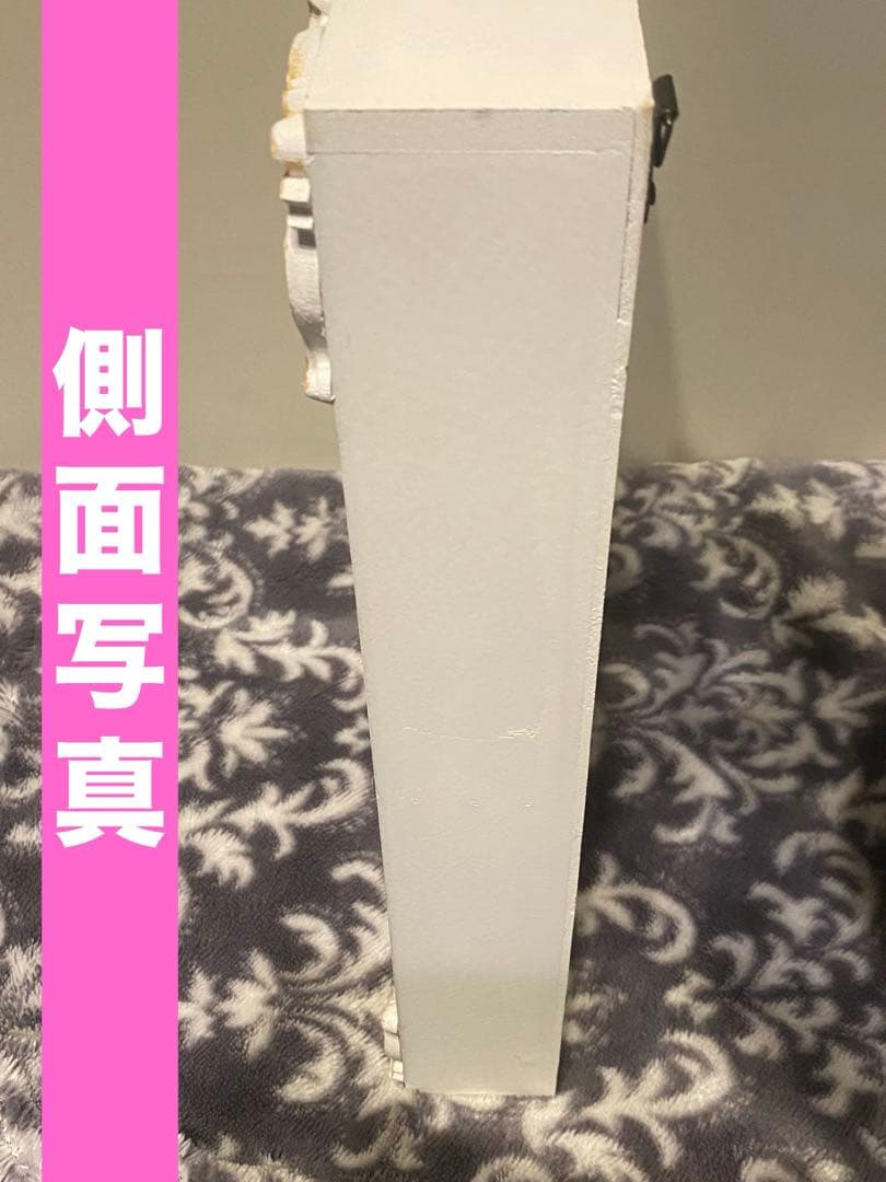 ロココ♦️アンティーク調 収納ウォールラック♦️人気のホワイトシャビー 金彩♦️送料込