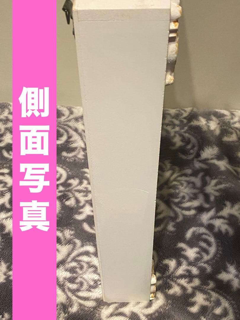 ロココ♦️アンティーク調 収納ウォールラック♦️人気のホワイトシャビー 金彩♦️送料込