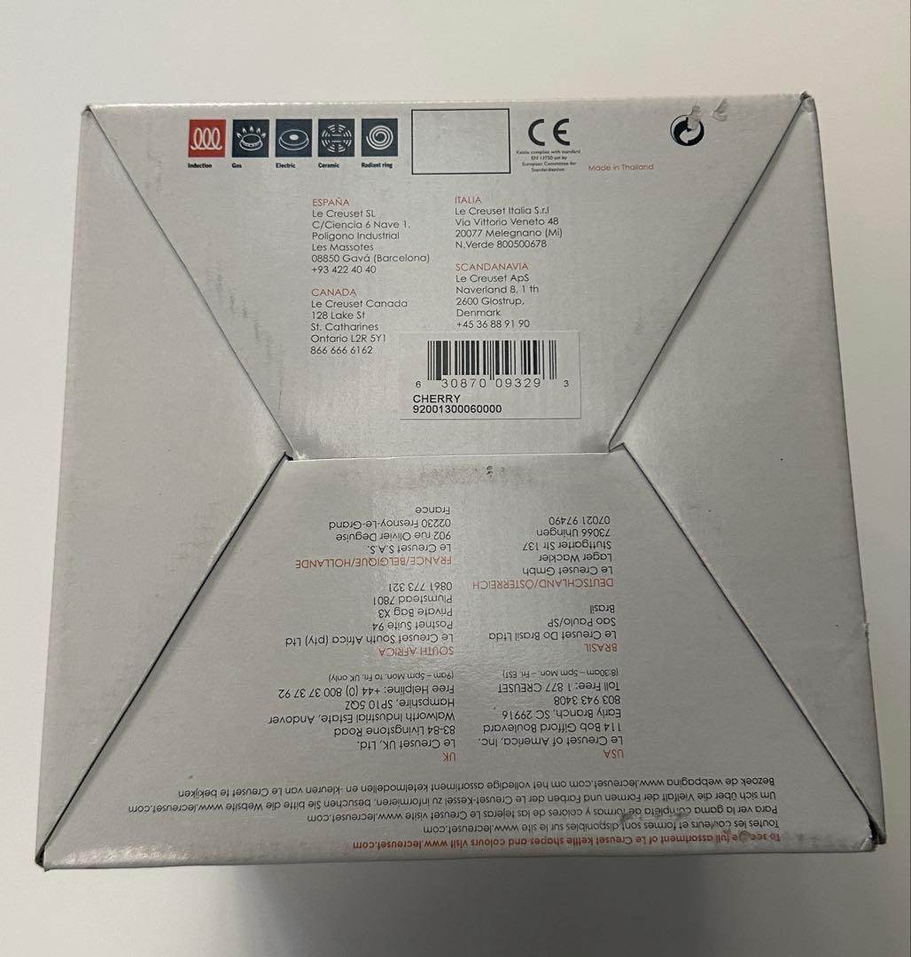 【未使用】LE CREUSET ケトル チェリー 1.8L ルクルーゼ ウーロン