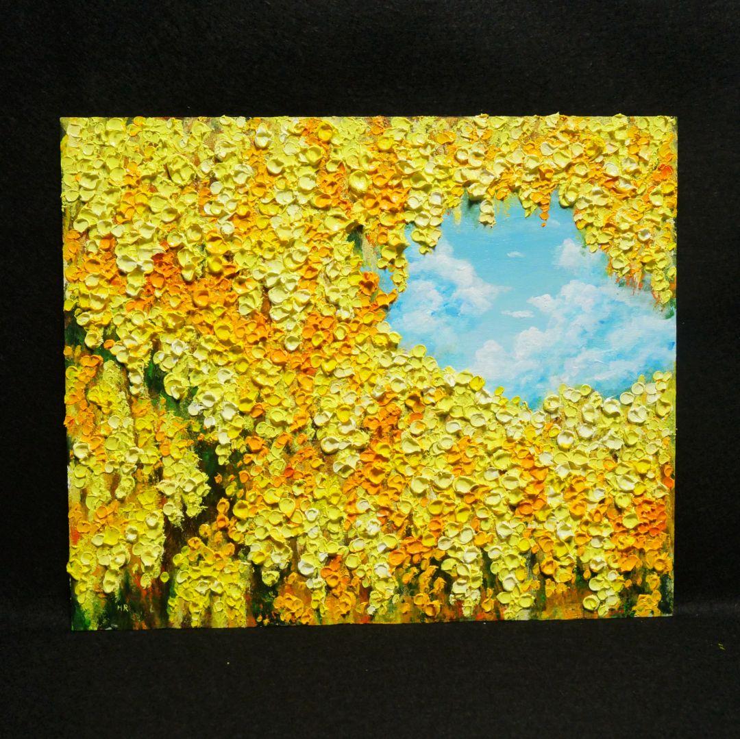 油絵 油彩 油彩画 絵画 絵【ミモザの丘】 - メルカリ