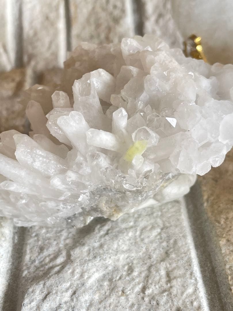 天然石ヒマラヤ水晶 クラスター ホワイトムーンストーンハート