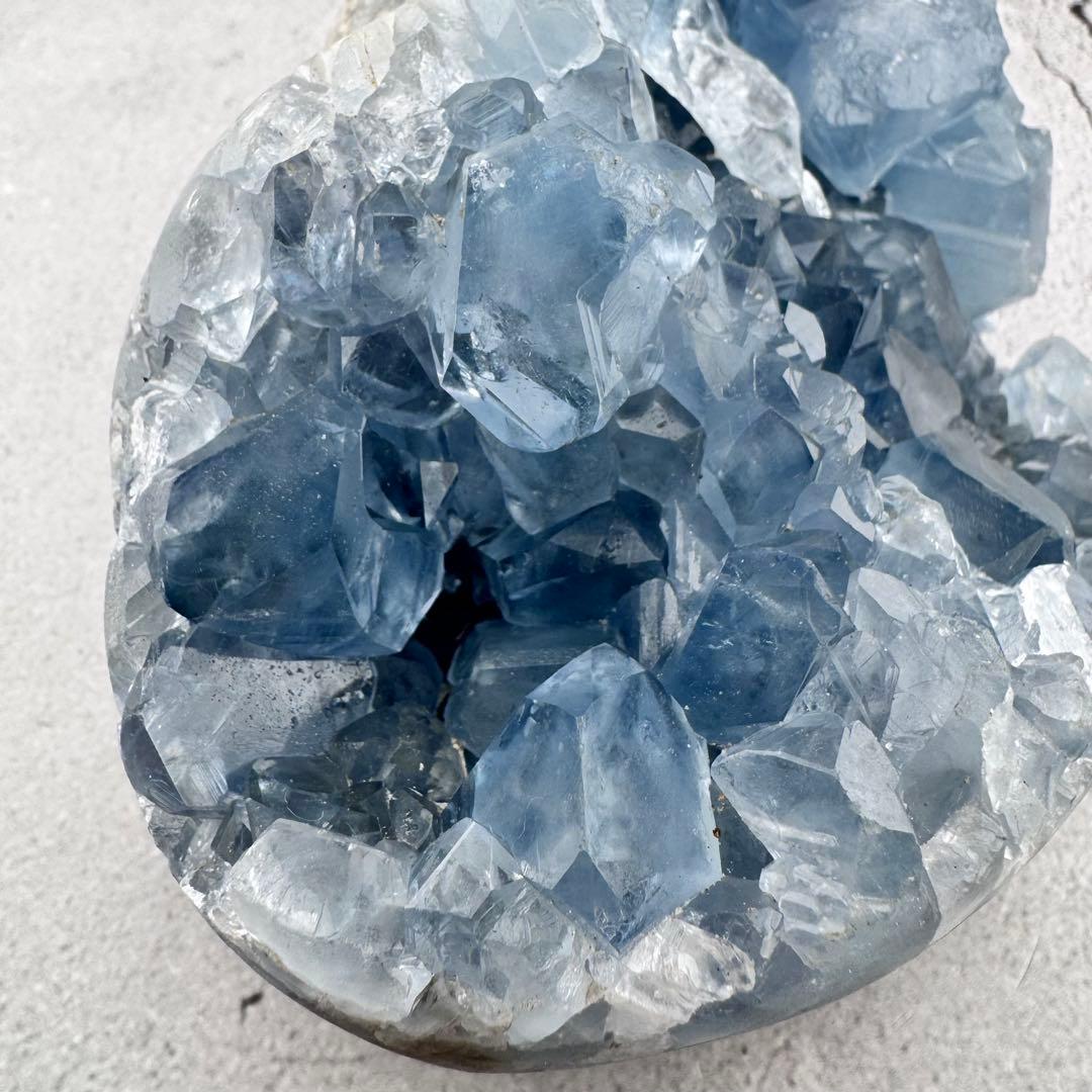 G-177セレスタイトハート型原石　天然石　ブルーストーンクラスター1.84kg