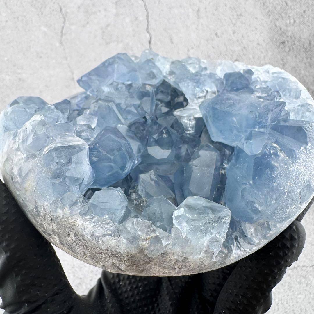 G-177セレスタイトハート型原石　天然石　ブルーストーンクラスター1.84kg