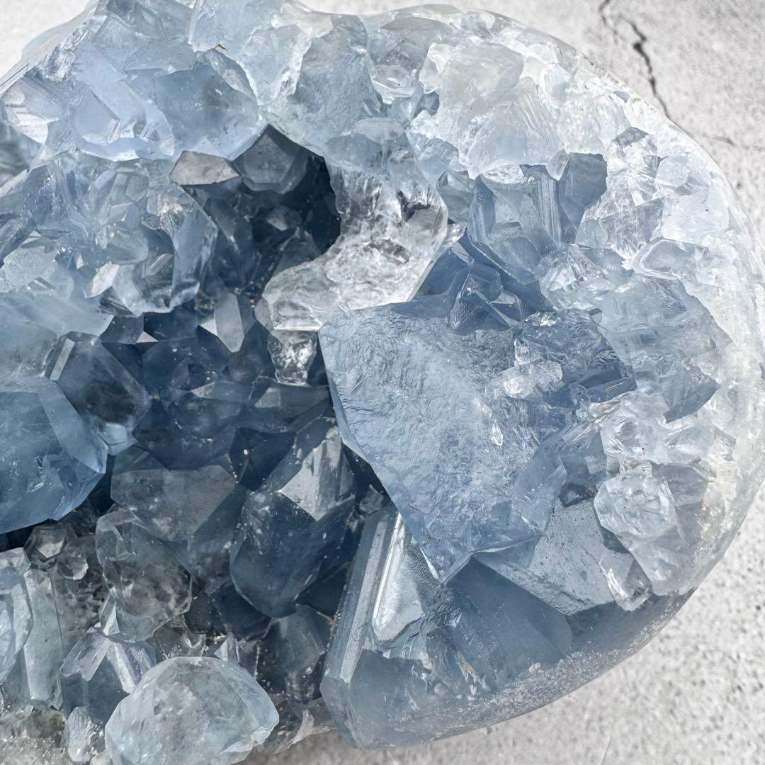 G-177セレスタイトハート型原石　天然石　ブルーストーンクラスター1.84kg