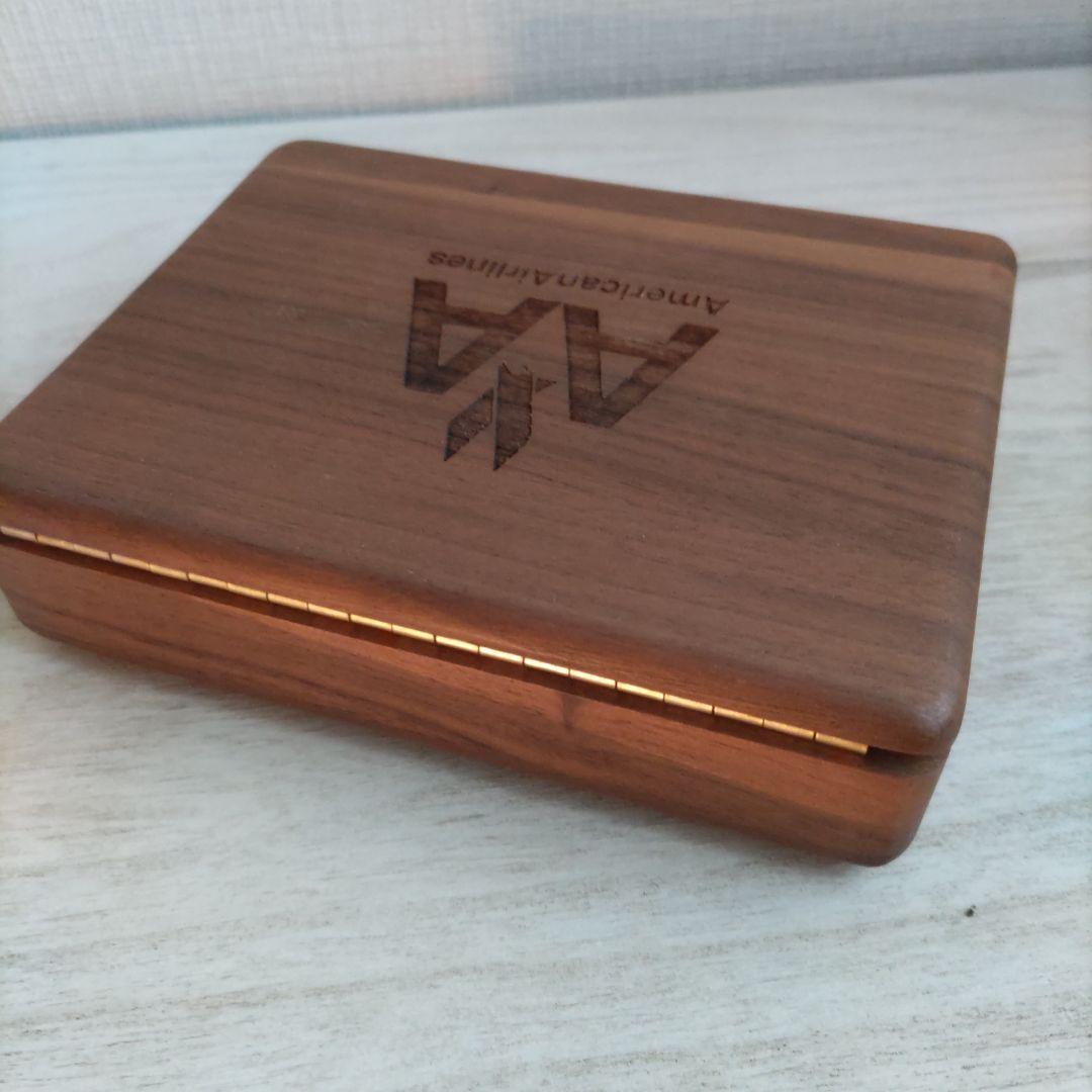 超レア〛AmericanAirline アメリカン航空 木製トランプケース