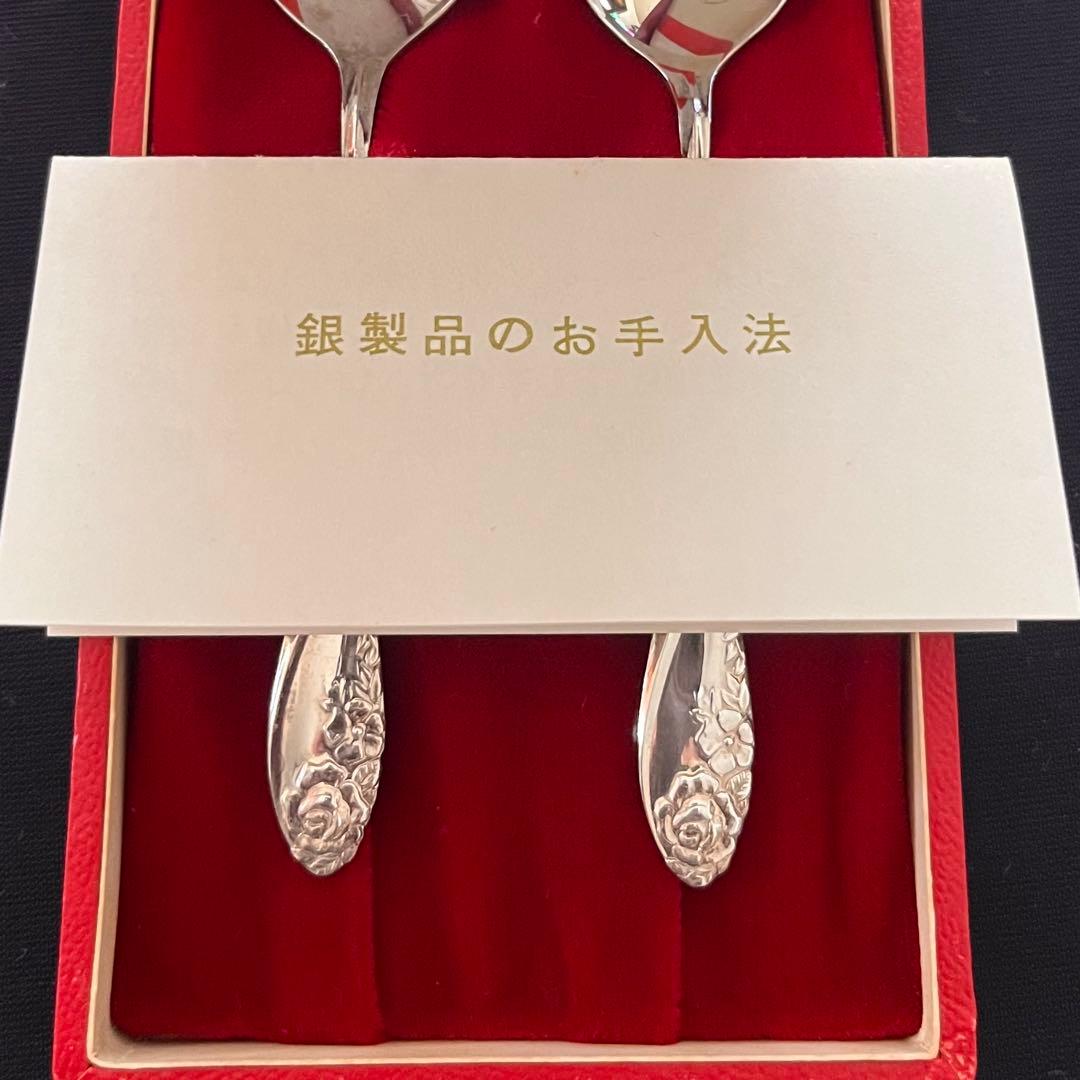 銀製　シルバー　スプーン4本セット ボックス付き　未使用品