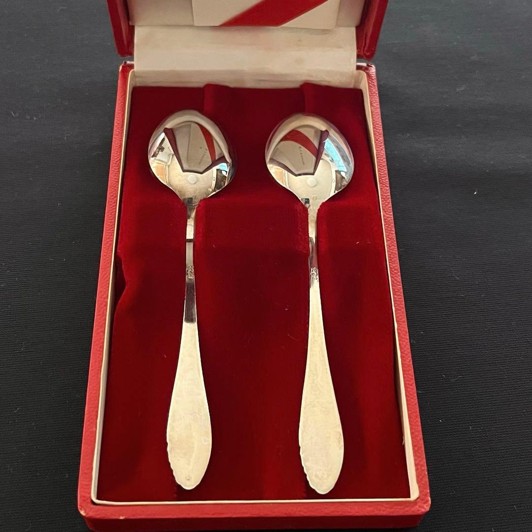 銀製　シルバー　スプーン4本セット ボックス付き　未使用品