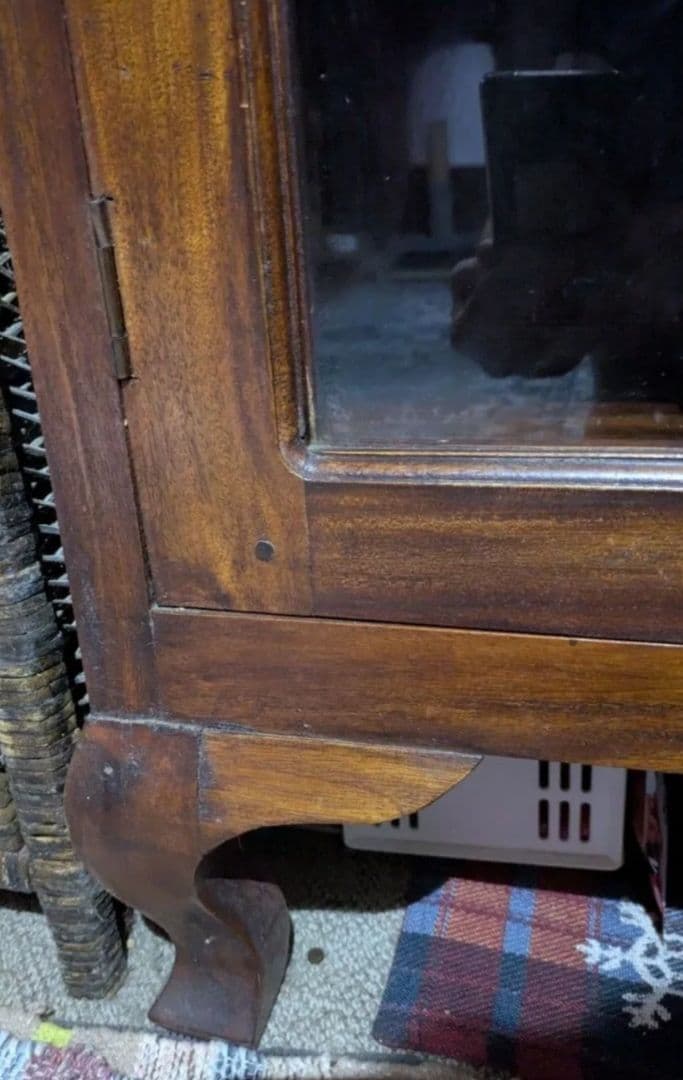 【レア送料無料】アジアンアンティーク調　ドーム型キャビネット　ダークブラウン