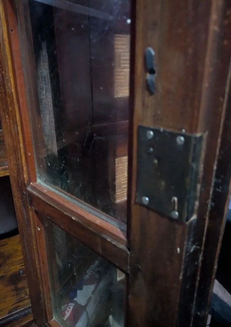 【レア送料無料】アジアンアンティーク調　ドーム型キャビネット　ダークブラウン