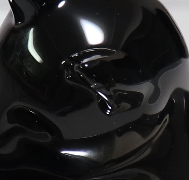 バカラ 激レア大型 約1kg 漆黒の猫 ブラッククリスタルガラス製 フィギュリン