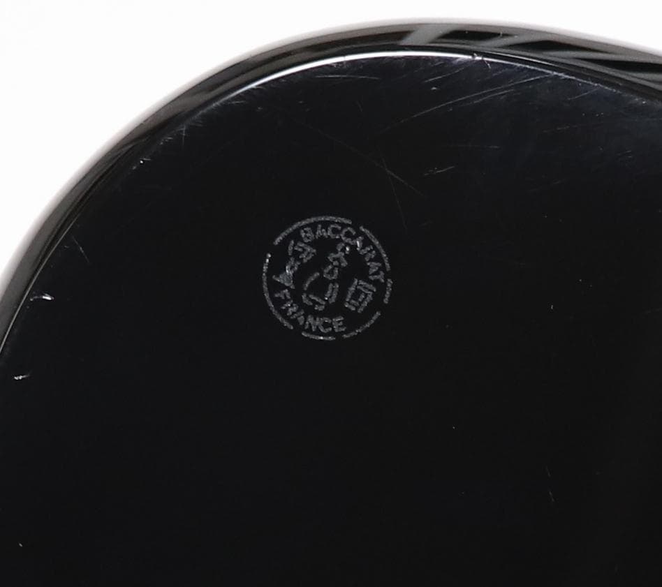 バカラ 激レア大型 約1kg 漆黒の猫 ブラッククリスタルガラス製 フィギュリン