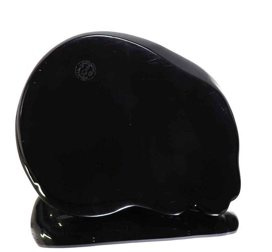 バカラ 激レア大型 約1kg 漆黒の猫 ブラッククリスタルガラス製 フィギュリン