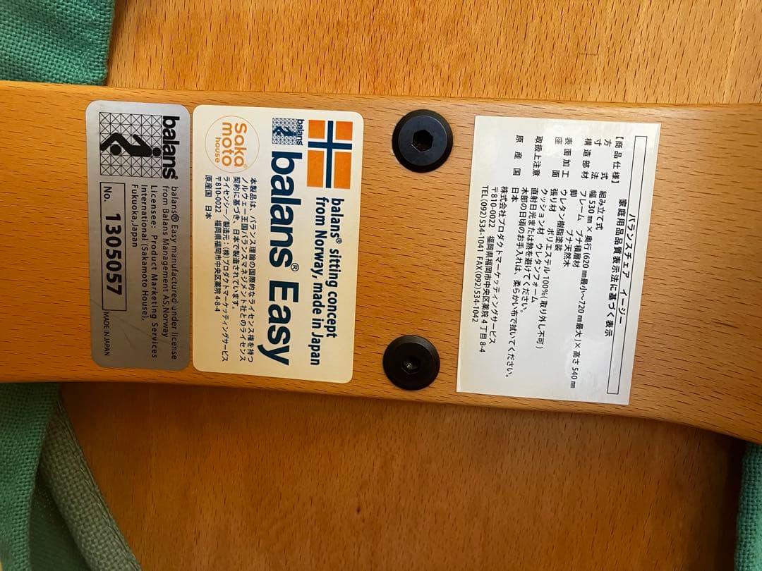 サカモトハウス　バランスチェア　イージー/ライトグリーン