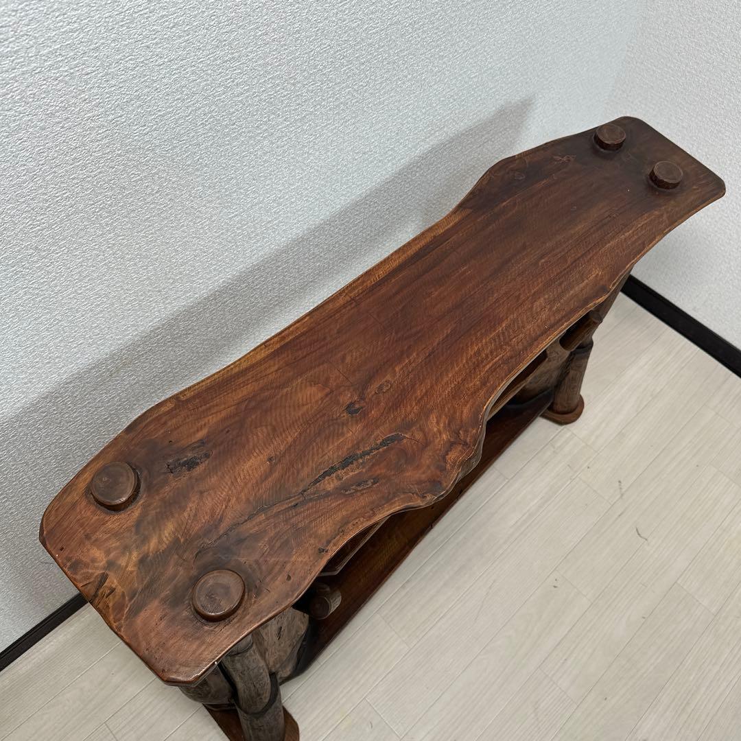 丸太チェスト 木工品 飾り棚 サイドボード ローカウンターデーブル i1※